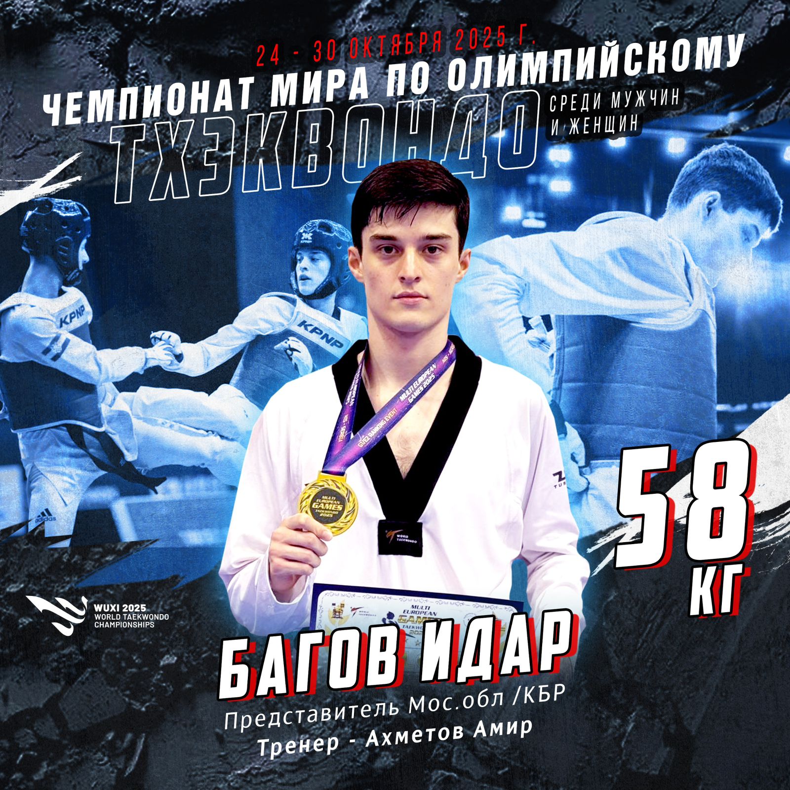 Тхэквондисты КБР выступят на чемпионате мира в Китае